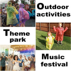 FULLY Reusable Wallet Rain Card Rain Coat for Adults (Set of 5) Multicolour